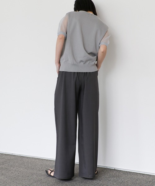 「select MOCA Et」 半袖ニット FREE グレー レディース_画像5