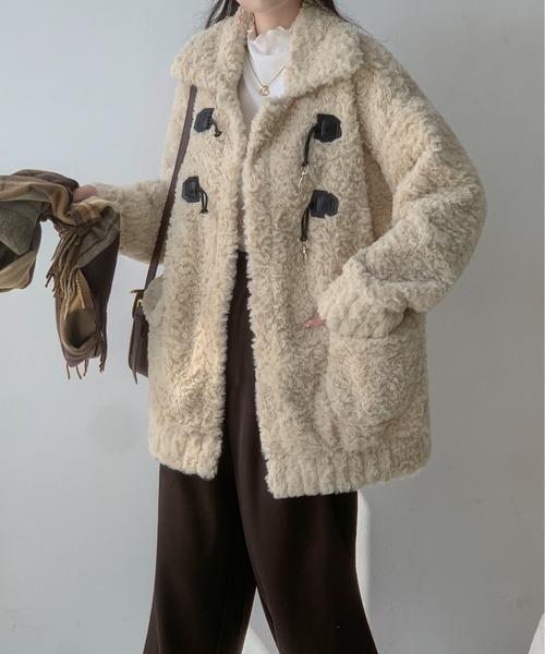 新品未使用タグ付き　シュプリームララ　ダッフルコート　ファー付　定価55000円 Supreme.La.La.（毛皮/ファーコート）のフリマアイテム一覧