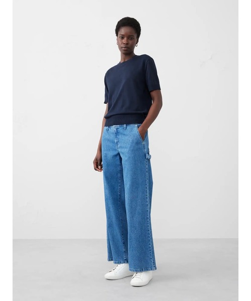 「BANANA REPUBLIC FACTORY STORE」 半袖ニット M ホワイト レディース_画像4