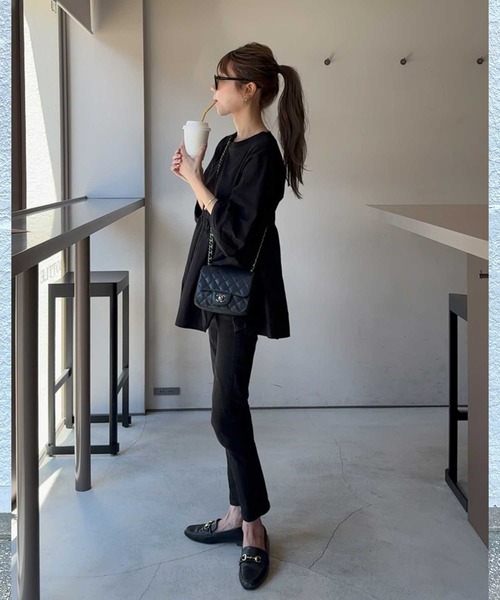 「reca」 長袖カットソー FREE ブラック レディース_画像6