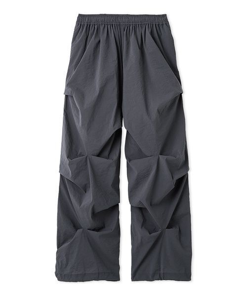 emmi ワイドパンツ パンツ ランダムタックナイロンワークパンツ