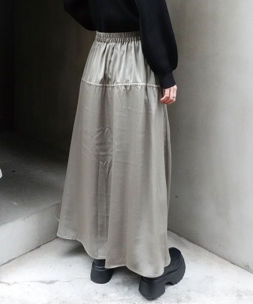 「CORNERS」 「lowy by corners」ロングスカート M ブラック レディース_画像4