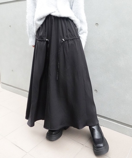 「CORNERS」 「lowy by corners」ロングスカート M ブラック レディース_画像6