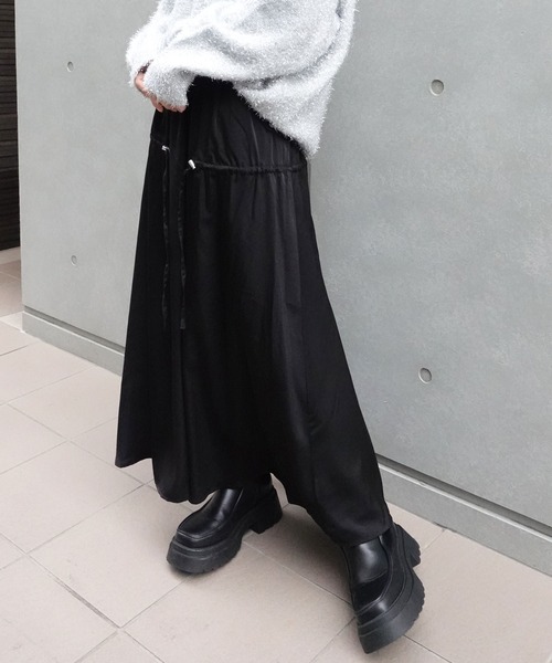 「CORNERS」 「lowy by corners」ロングスカート M ブラック レディース_画像7