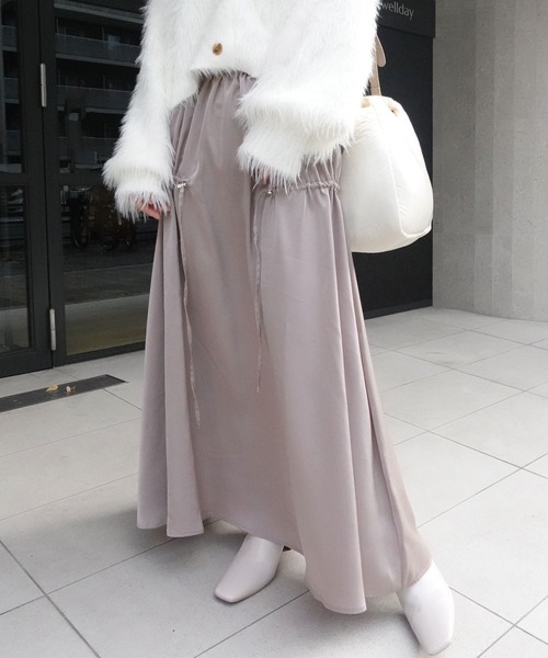 「CORNERS」 「lowy by corners」ロングスカート M ブラック レディース_画像8