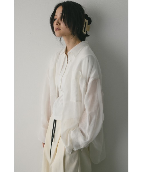 「STYLEMIXER」 長袖シャツ FREE アイボリー レディース_画像6