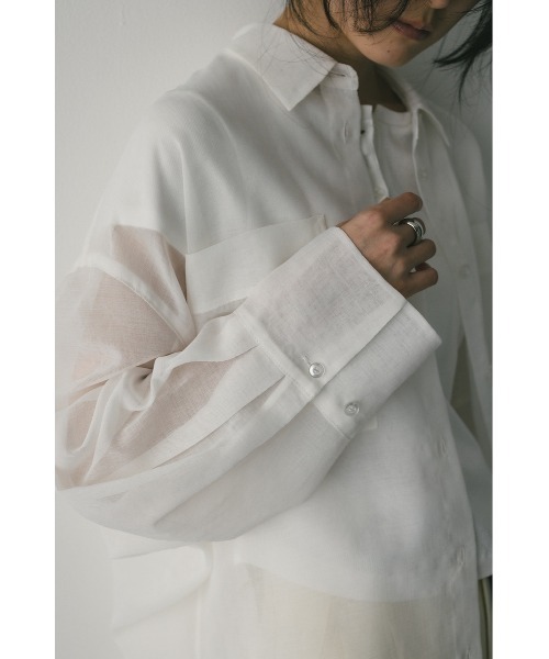 「STYLEMIXER」 長袖シャツ FREE アイボリー レディース_画像9