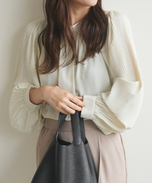 「Futier land」 長袖ブラウス FREE グレイッシュベージュ レディース_画像4