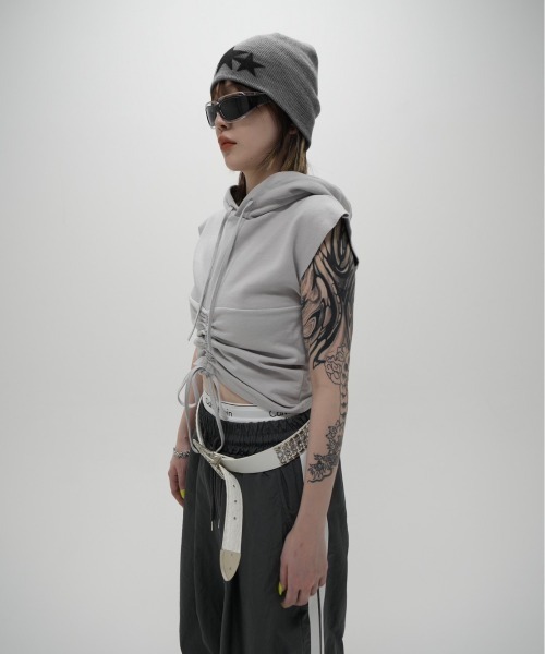 「XU」 ニットキャップ ONE SIZE グレー メンズ_画像3