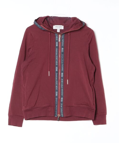 AMERICANA（アメリカーナ） ジップアップパーカー - レッド レディース