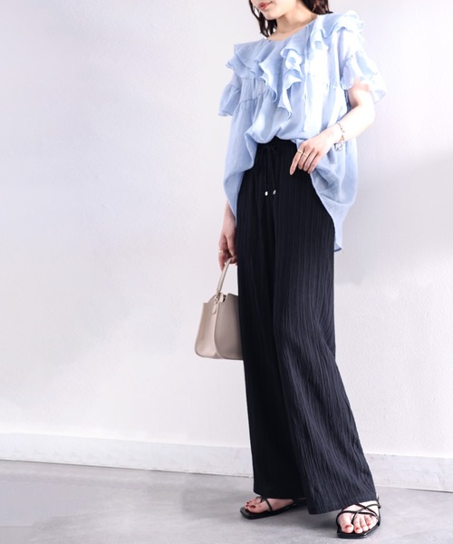 「classicalelf」 イージーパンツ MEDIUM ブラック レディース_画像3