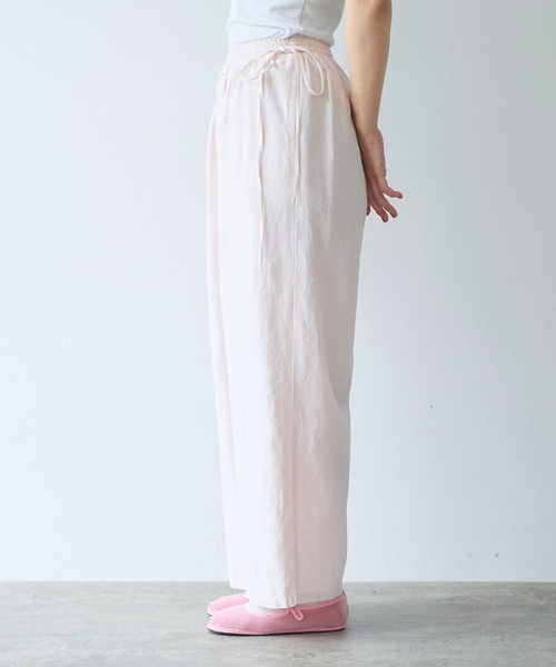 garment dye cotton*rayon twill clothパンツ WOMEN'S】TOUJOURS