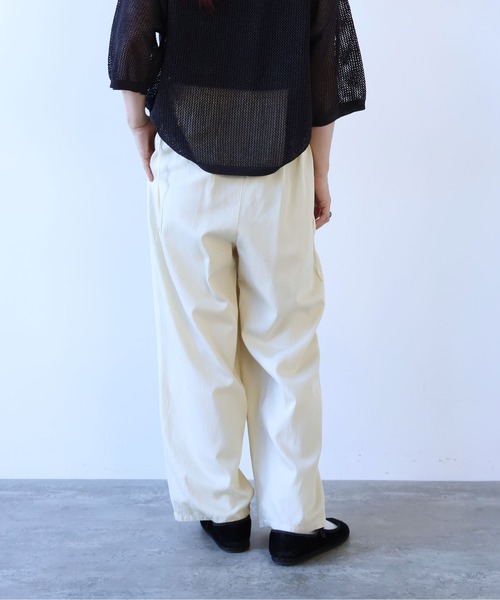 yuni ワイドパンツ パンツ Rayon/cotton twill product dye