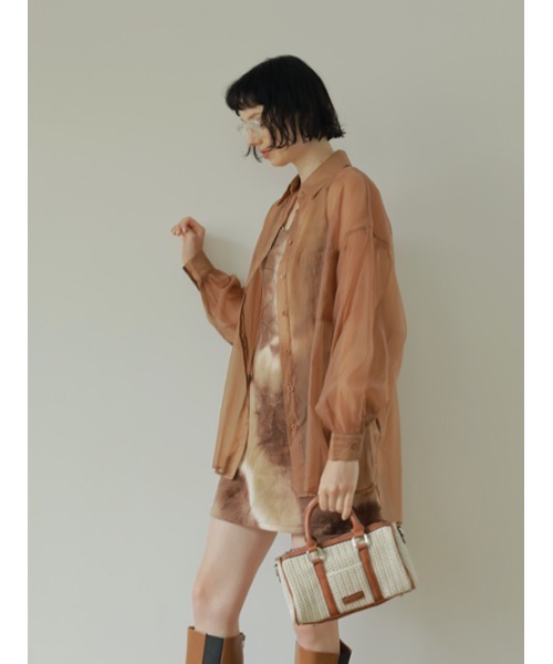 「AMAIL」 長袖シャツ FREE ホワイト レディース_画像5