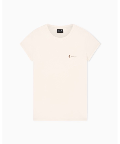 tシャツ 「A|X アルマーニ エクスチェンジ」「オンライン限定」AXロゴ 半袖クルーネックTシャツ/SLIM レディースの画像