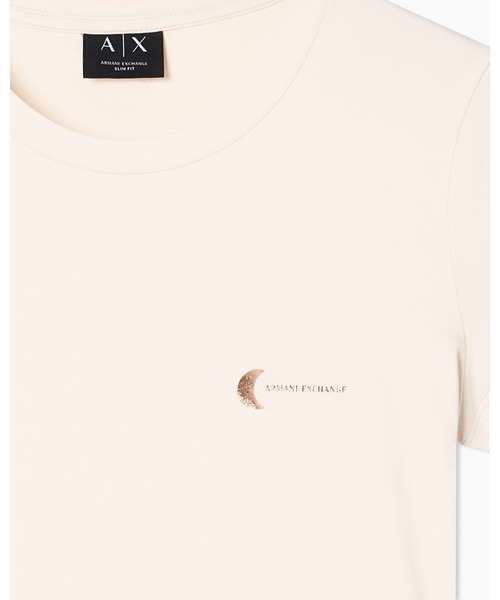 tシャツ 「A|X アルマーニ エクスチェンジ」「オンライン限定」AXロゴ 半袖クルーネックTシャツ/SLIM レディースの画像