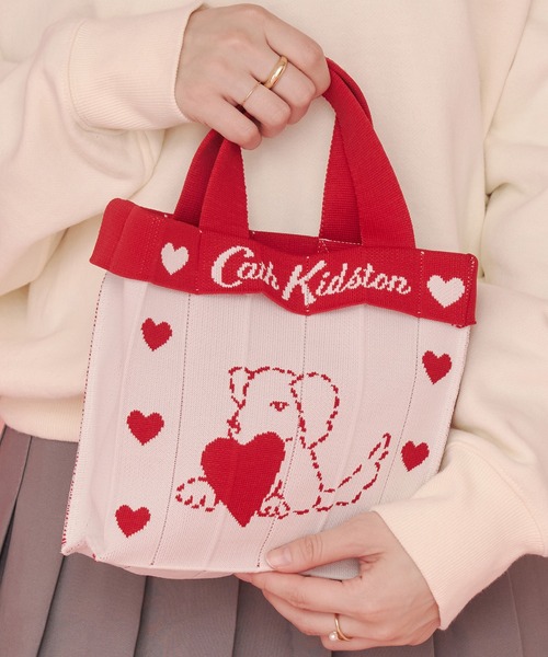 CathKidston HelloKitty ニットハンドバッグ 赤 red Cath Kidston（キャス・キッドソン） ハンドバッグ 「ZOZO限定カラー