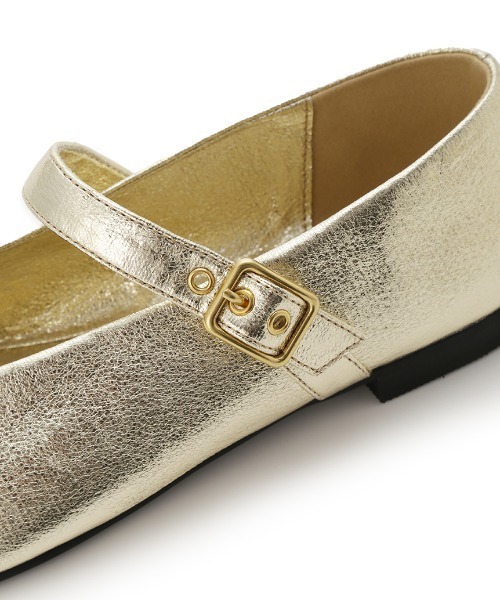 再値下げ！新品未使用！ミラオーウェン　フラットシューズ Mila Owen（ミラオーウェン） フラットパンプス 37 ゴールド