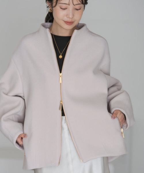 NOBLE（ノーブル） ノーカラーコート コート 「追加」MTRレイズド