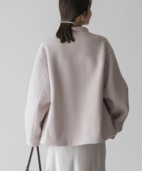 NOBLE（ノーブル） ノーカラーコート コート 「追加」MTRレイズド