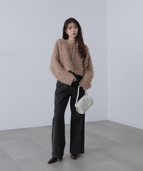 ADORE プードルボアニット ベージュ 38 ADORE｜アドーアのニット通販｜ELLE SHOP (エル・ショップ) ADORE