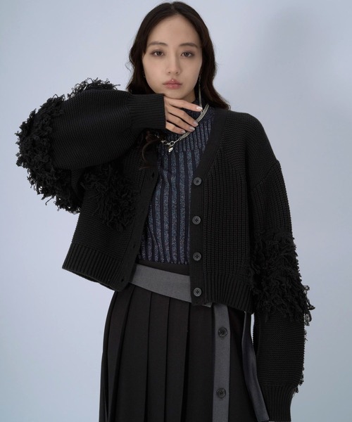 HARE（ハレ） カーディガン パッチワークニットカーディガン(HARE