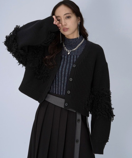 HARE（ハレ） カーディガン パッチワークニットカーディガン(HARE