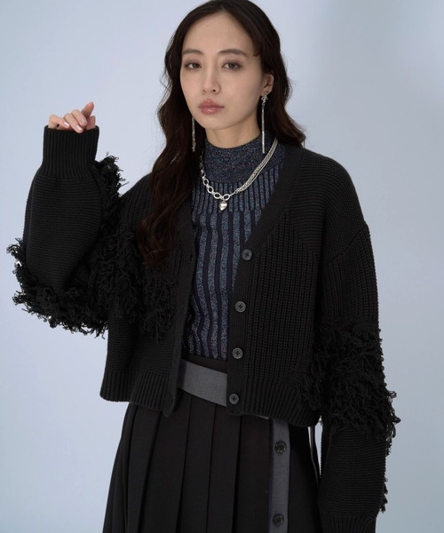 HARE（ハレ） カーディガン パッチワークニットカーディガン(HARE