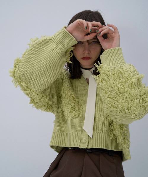 【LADIES】パッチワークカーディガン HARE HARE（ハレ） カーディガン パッチワークニットカーディガン(HARE