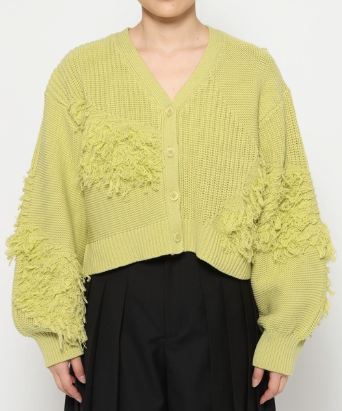 HARE（ハレ） カーディガン パッチワークニットカーディガン(HARE