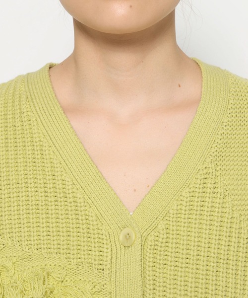 HARE（ハレ） カーディガン パッチワークニットカーディガン(HARE