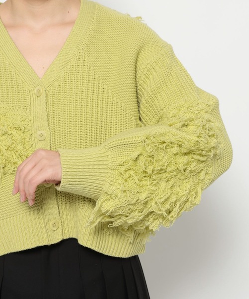 HARE（ハレ） カーディガン パッチワークニットカーディガン(HARE