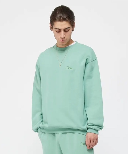 Dime ダイム グリーン クルーネックトレーナー トレーナー スウェット Dime/ダイム クルーネック Classic Small Logo