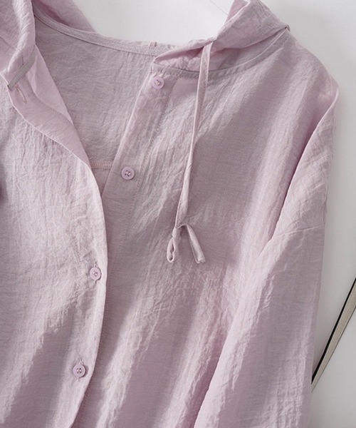 「CADBURY」 長袖ブラウス MEDIUM パープル レディース_画像2