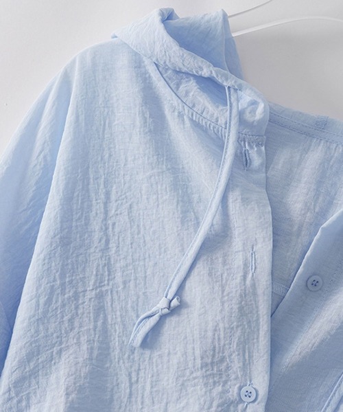 「CADBURY」 長袖ブラウス MEDIUM パープル レディース_画像5