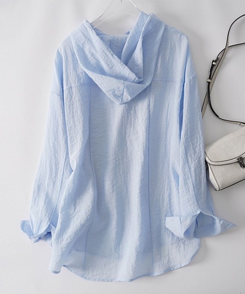 「CADBURY」 長袖ブラウス MEDIUM パープル レディース_画像8