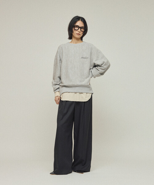 Americana グレー スウェット トレーナー　フリーサイズ AMERICANA（アメリカーナ） スウェットカットソー FREE グレー