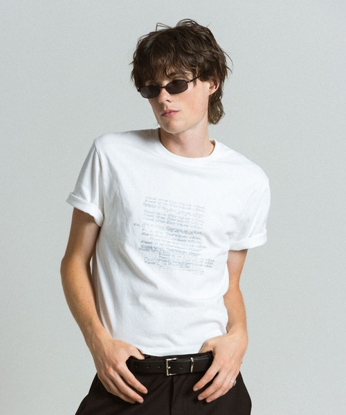 Vaquera ラメプリント Tシャツ Elanque tシャツ graphic lame print T-shirt / グラフィックラメ