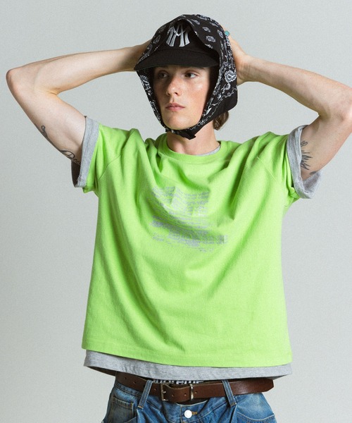 Elanque tシャツ graphic lame print T-shirt / グラフィックラメ