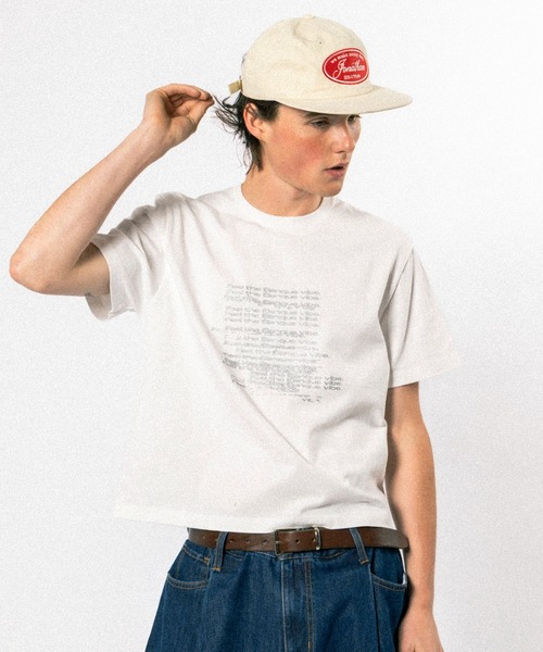 Elanque tシャツ graphic lame print T-shirt / グラフィックラメ