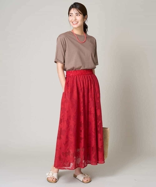 「a.v.v」 スカート 34 ネイビー レディース_画像3