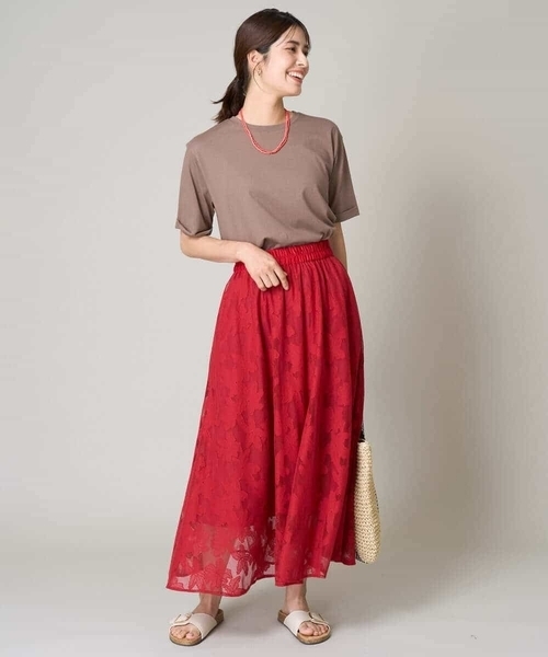 「a.v.v」 スカート 34 ネイビー レディース_画像4