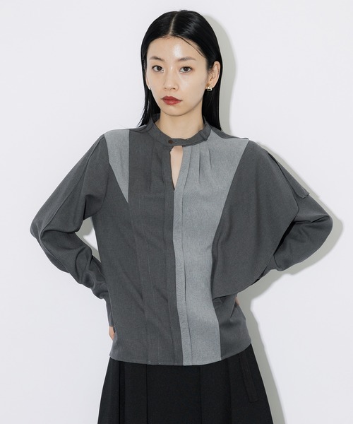 [UNITED TOKYO] длинный рукав блуза 1 черный женский 