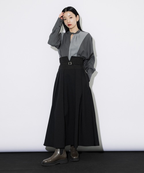 [UNITED TOKYO] длинный рукав блуза 1 черный женский 