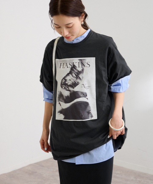FRAMeWORK（フレームワーク） 半袖Tシャツ FREE ブラック レディース