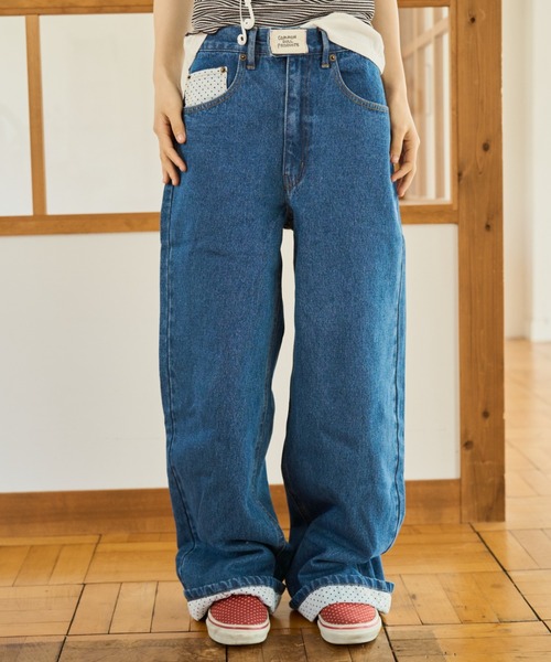 common gull products ふくらみのパンツ ネイビー デニム common gull