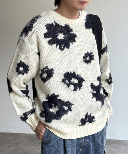 「CPCM」 長袖ニット MEDIUM アイボリー メンズ_画像3