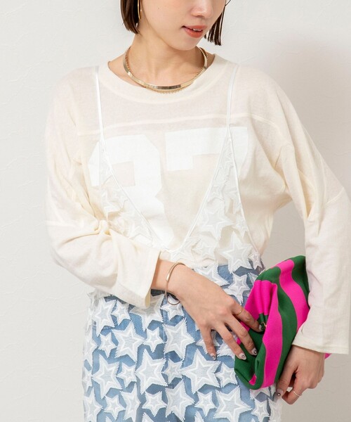Rie Miller（リエミラー） tシャツ ウォッシャブル2WAYアメフトライク