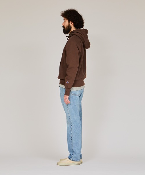 「Champion」 プルオーバーパーカー LARGE ブラック メンズの画像