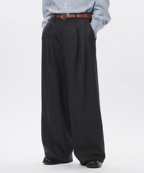 AD1994 CDGH 2タックワイドスラックス　スナップボタン　田中オム COMME des GARCONS HOMME / コムデギャルソン オム 90s 田中オム
